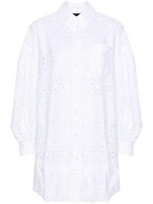 Simone Rocha broderie-anglaise cotton shirt dress - White