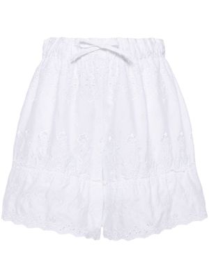 Simone Rocha broderie-anglaise drawstring shorts - White