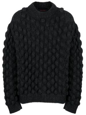 Simone Rocha Bubble-knit wool jumper - Black