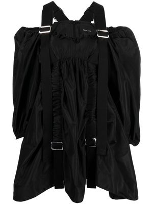 Simone Rocha buckle-detail taffeta dress - Black