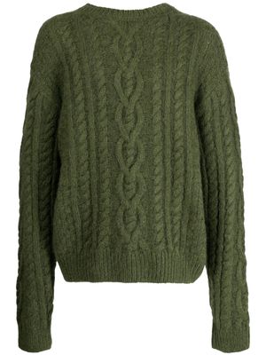 Simone Rocha cable-knit jumper - Green