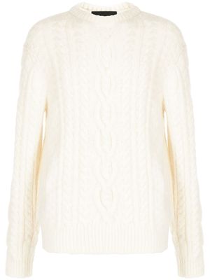 Simone Rocha cable-knit jumper - White