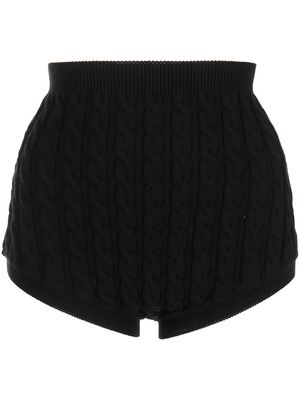 Simone Rocha cable-knit shorts - BLACK