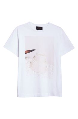 Simone Rocha Cake Cutting Cotton Graphic T-Shirt in White