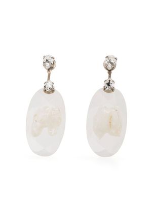 Simone Rocha clear pearl-embellished drop earrings - Neutrals