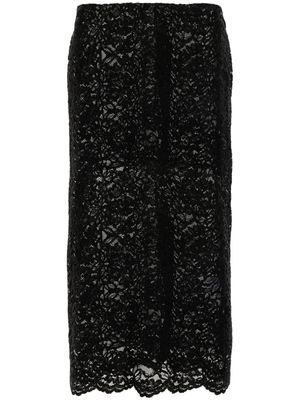 Simone Rocha corded lace pencil skirt - Black