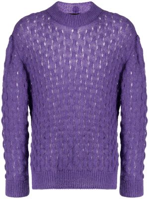 Simone Rocha crew-neck knit jumper - Purple