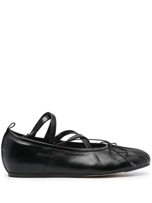 Simone Rocha Criss-Cross ballerina shoes - Black