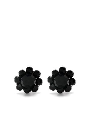 Simone Rocha Daisy beaded stud earrings - Black