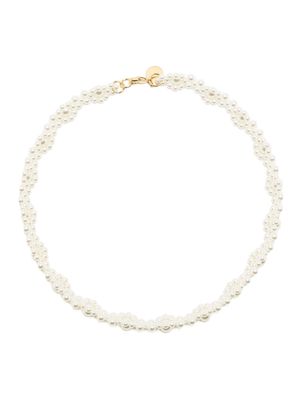Simone Rocha Daisy faux-pearl necklace - Neutrals