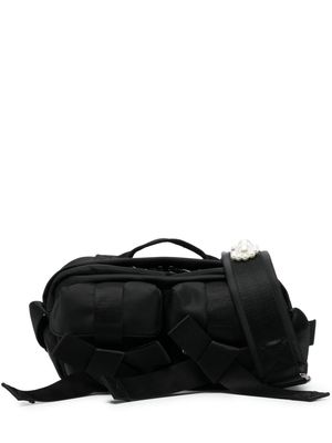 Simone Rocha embellished bow messenger bag - Black