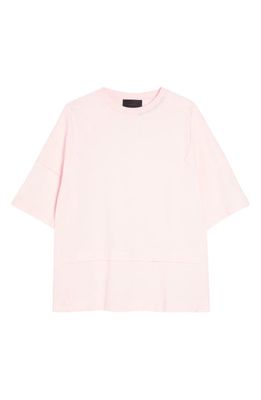 Simone Rocha Embellished Oversize Patchwork T-Shirt in Pink/Pearl
