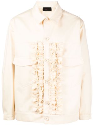 Simone Rocha embellished ruffled utility jacket - White