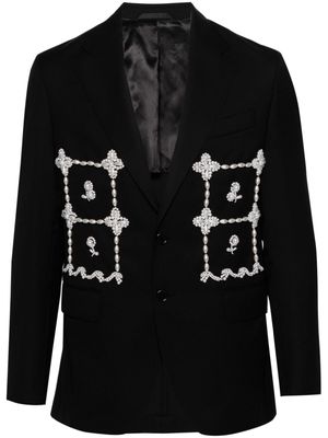 Simone Rocha embellished single-breasted blazer - Black