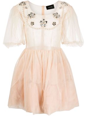 Simone Rocha embellished tulle minidress - Pink