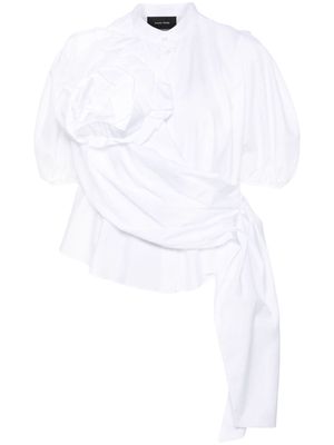 Simone Rocha floral-appliqué blouse - White