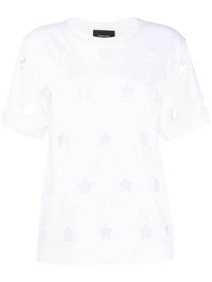 Simone Rocha floral cut-out T-shirt - White