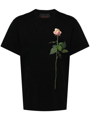 Simone Rocha floral-print cotton T-shirt - Black