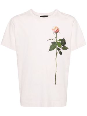 Simone Rocha floral-print cotton T-shirt - Pink
