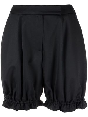 Simone Rocha frill-hem tailored shorts - Black