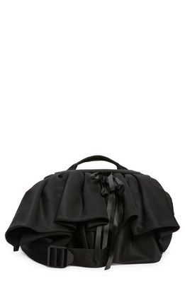Simone Rocha Frilly Multipocket Crossbody Bag in Black/Black
