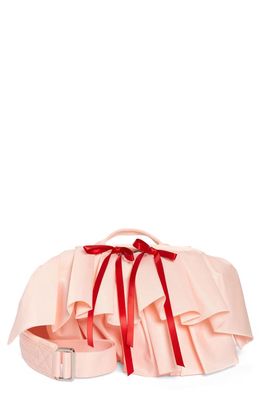 Simone Rocha Frilly Multipocket Crossbody Bag in Pink/Red