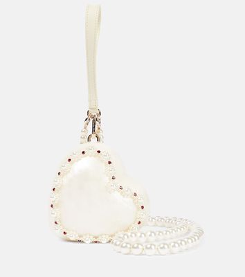 Simone Rocha Heart faux pearl-embellished clutch