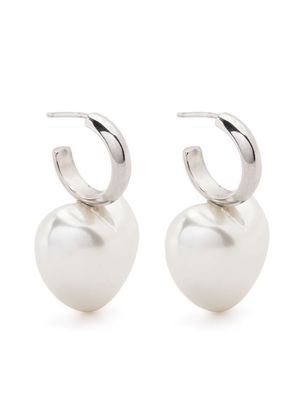 SIMONE ROCHA heart-pendant drop earrings - Silver