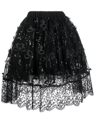 Simone Rocha high-waisted A-line skirt - Black