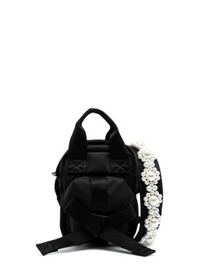 Simone Rocha knot-detail pearl-embellished shoulder bag - Black