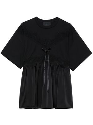 Simone Rocha lace-detail cotton T-shirt - Black