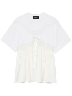 Simone Rocha lace-detail cotton T-shirt - White
