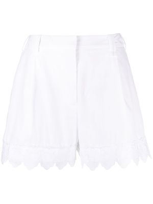 Simone Rocha lace-trim cotton shorts - White