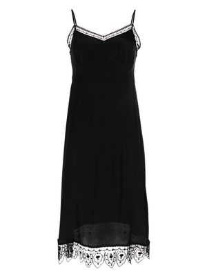 Simone Rocha lace-trim slip dress - Black