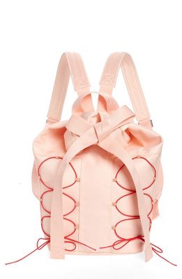 Simone Rocha Lace-Up Military Backpack in Pink