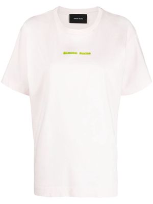 Simone Rocha logo-print cotton T-shirt - Pink