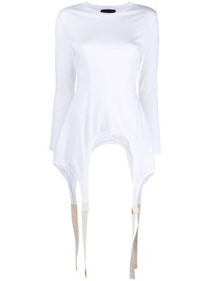 Simone Rocha long-sleeve strap-detail top - White