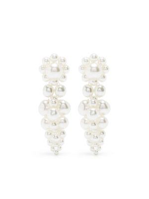 Simone Rocha Mini Cluster faux-pearl drop earrings - White