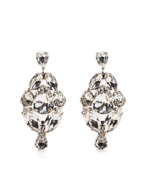 Simone Rocha mini crystal chandelier earrings - Silver