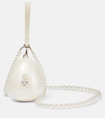 Simone Rocha Mini Egg pearl and crystal clutch