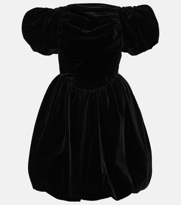 Simone Rocha Off-shoulder velvet mini dress