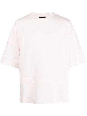 Simone Rocha oversize patchwork cotton T-shirt - Pink