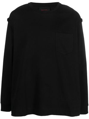 Simone Rocha patchwork-design cotton T-shirt - Black