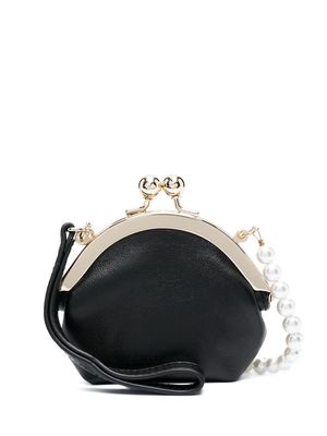 Simone Rocha pearl-embellished clutch bag - Black