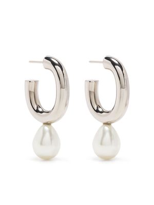 Simone Rocha pearl hoop earrings - Silver