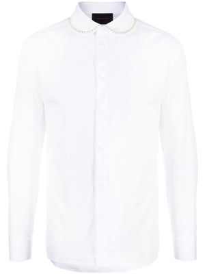 Simone Rocha Peter Pan collar cotton shirt - White