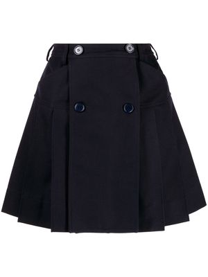 Simone Rocha pleated A-line miniskirt - Blue