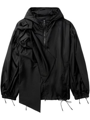 Simone Rocha Pressed Rose hooded jacket - Black