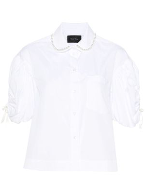 Simone Rocha puff-sleeve cotton shirt - White