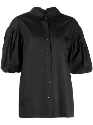 Simone Rocha puff-sleeve cut-out shirt - Black